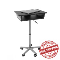 Techni Mobili RTA-B006-GPH06 Folding Table Laptop Cart, Graphite
